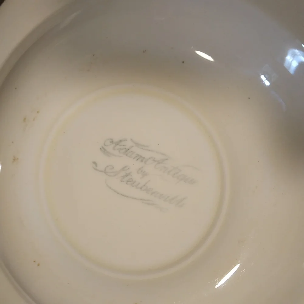 Adam Antique By Steubenville China Soup/Salad Bowl (Will Glow Under Black Light)